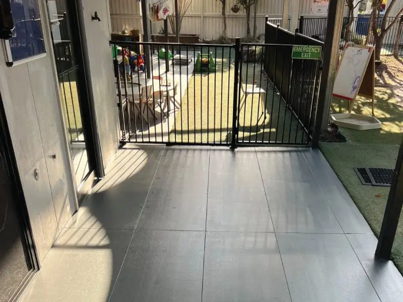 New verandah floor at the yard gate
