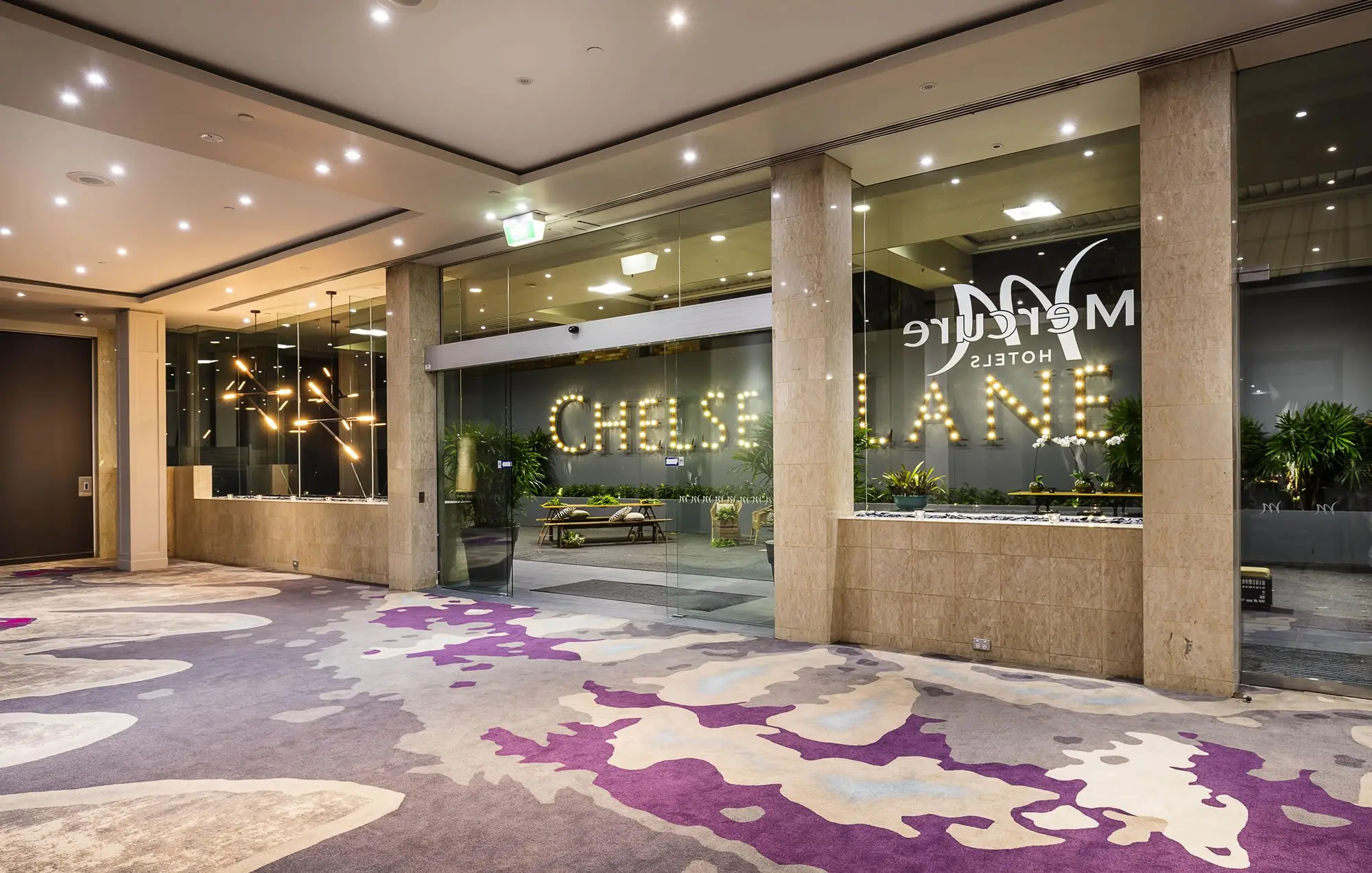 Entry to Chelsea Lane from the Mercure Brisbane foyer